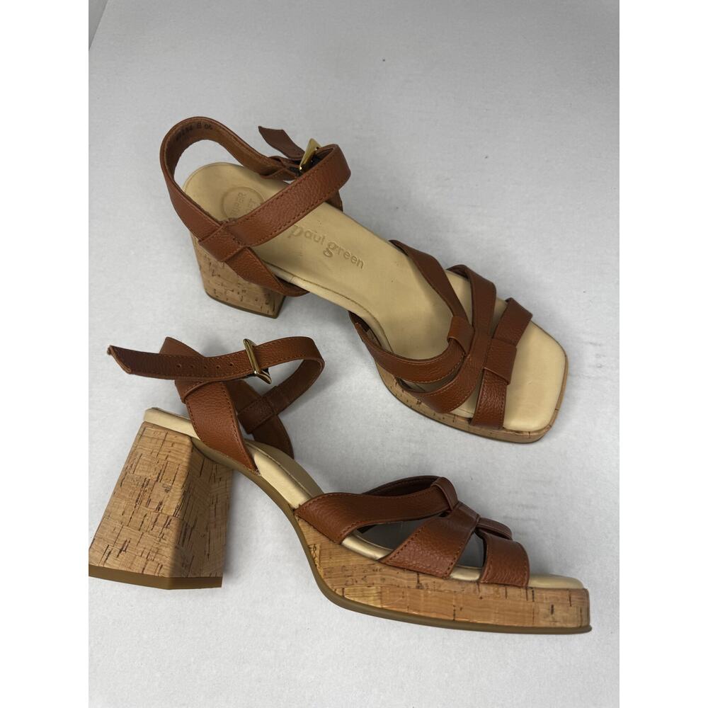 Paul Green Tina Fisherman Sandals Tan Neutral Leather Size UK 6 US 8.5 - Picture 8 of 12